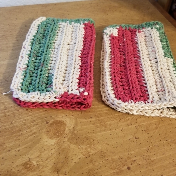💞2/$20 HAND CRAFTED Crocheted All Purpse 100% Cottn Reusble Bath or Dish Cloths - Picture 3 of 6